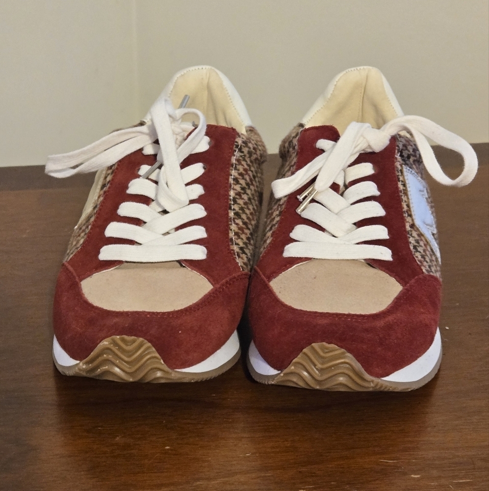 Birdies Size 8.5 Women's Roadrunner Sneaker Primary Plaid - Picture 2 of 13